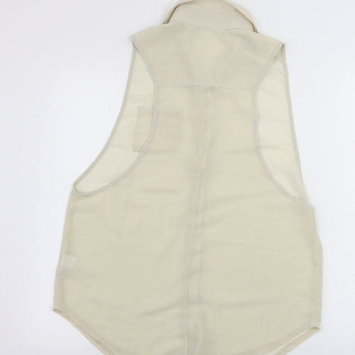 Boohoo  Womens Beige   Basic Button-Up Size 12