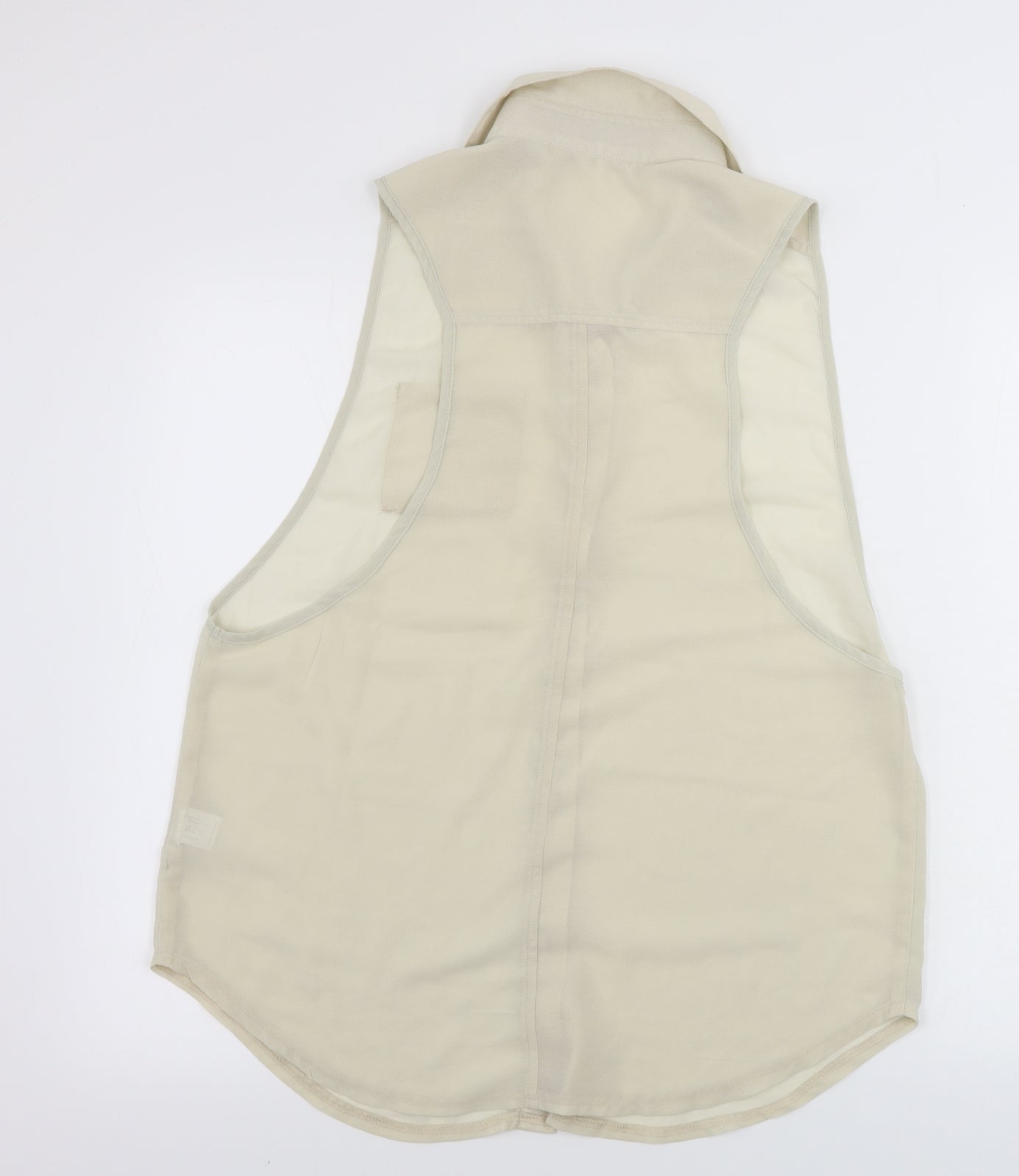 Boohoo  Womens Beige   Basic Button-Up Size 12