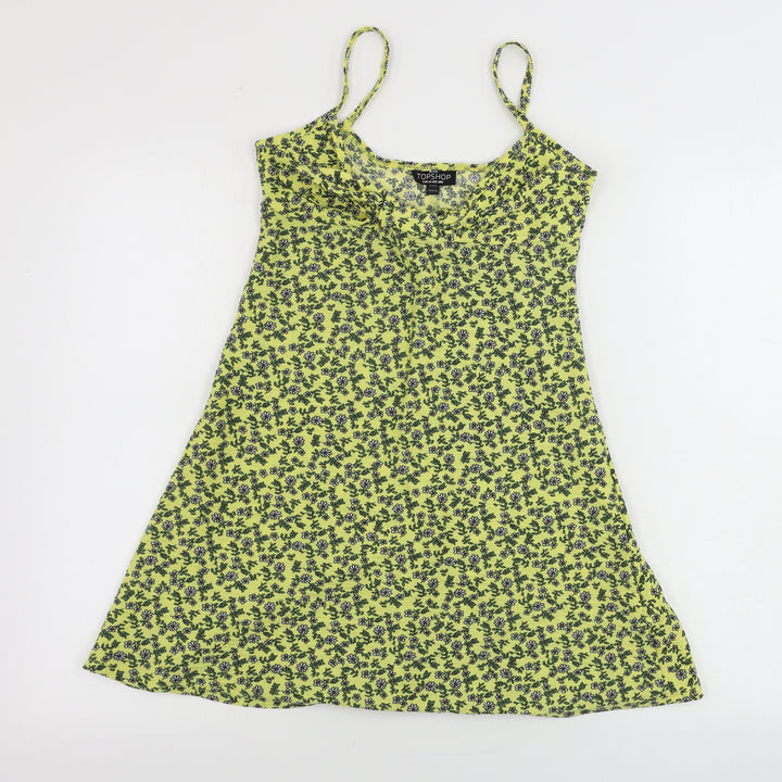 Topshop  Womens Yellow Floral  Basic Tank Size 6