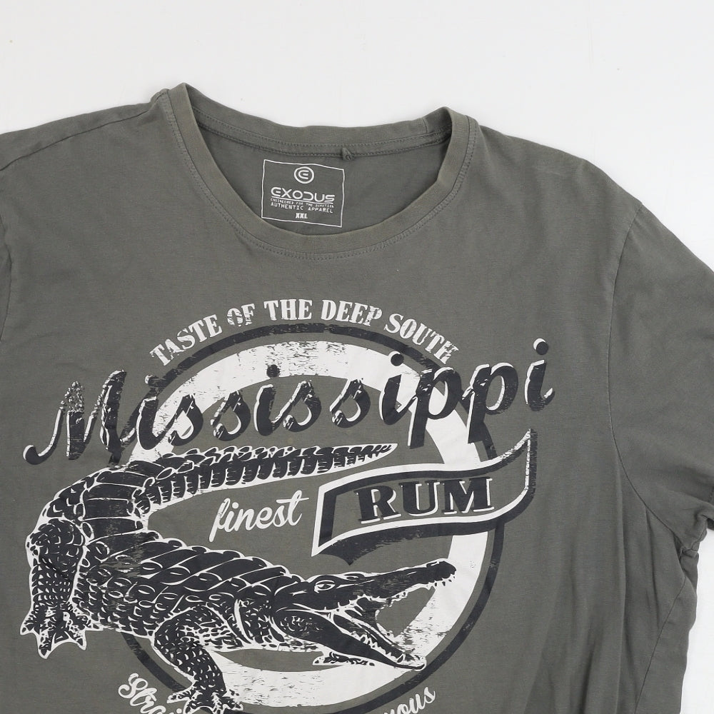 Exodus  Mens Grey    T-Shirt Size 2XL