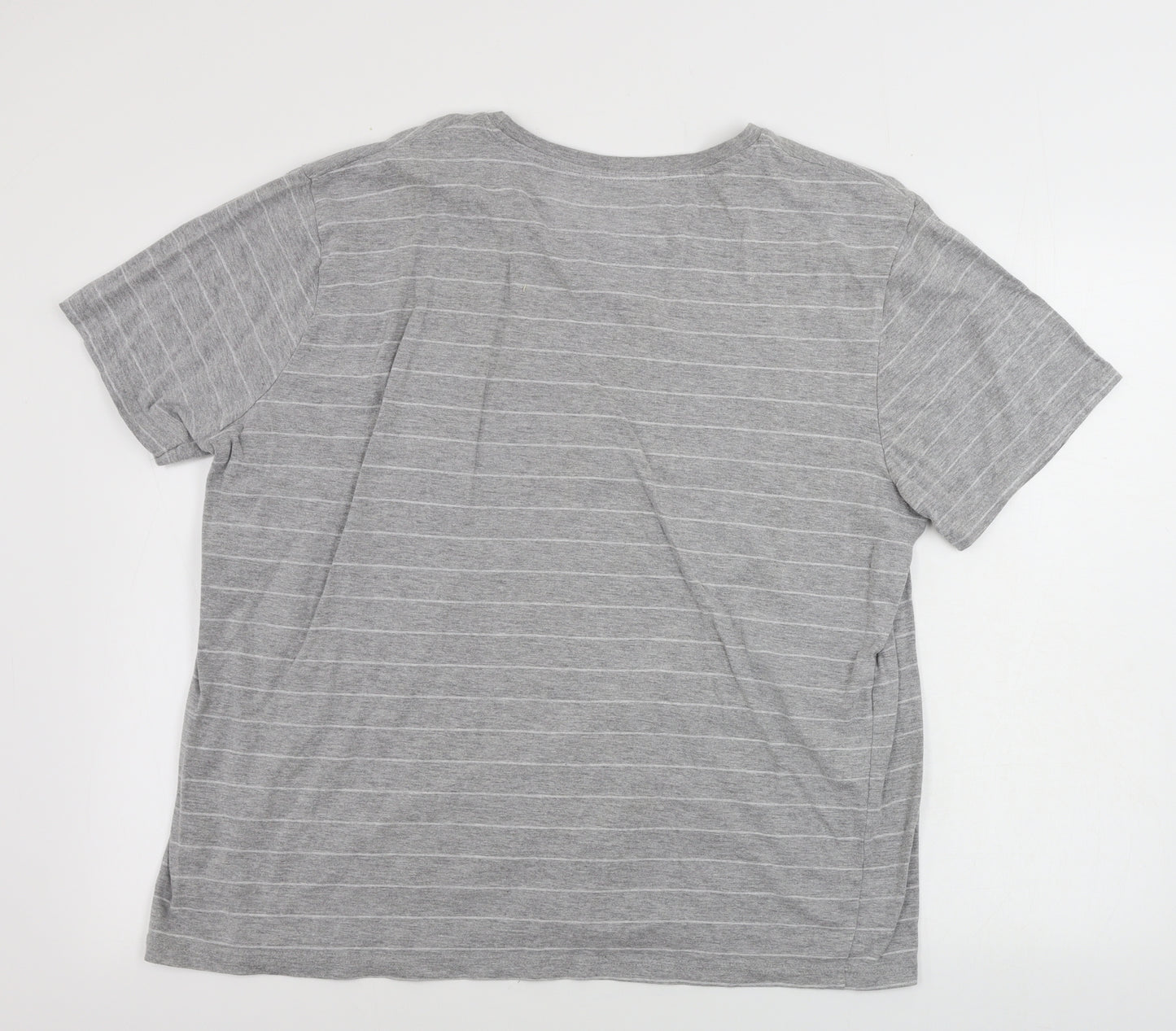 pep&co  Mens Grey Striped   T-Shirt Size 2XL