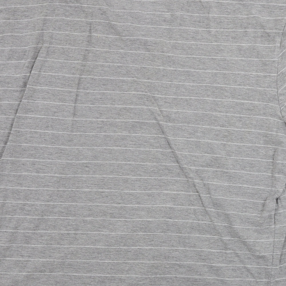 pep&co  Mens Grey Striped   T-Shirt Size 2XL