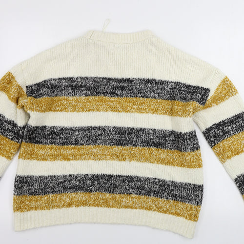 Matalan  Womens Beige Striped  Pullover Jumper Size L