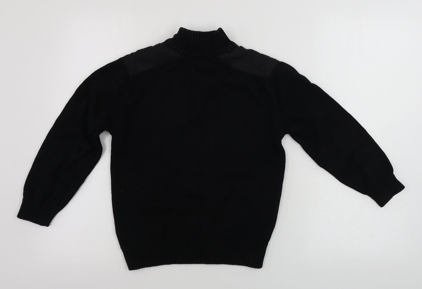 Matalan  Boys Black   Henley Jumper Size 8-9 Years