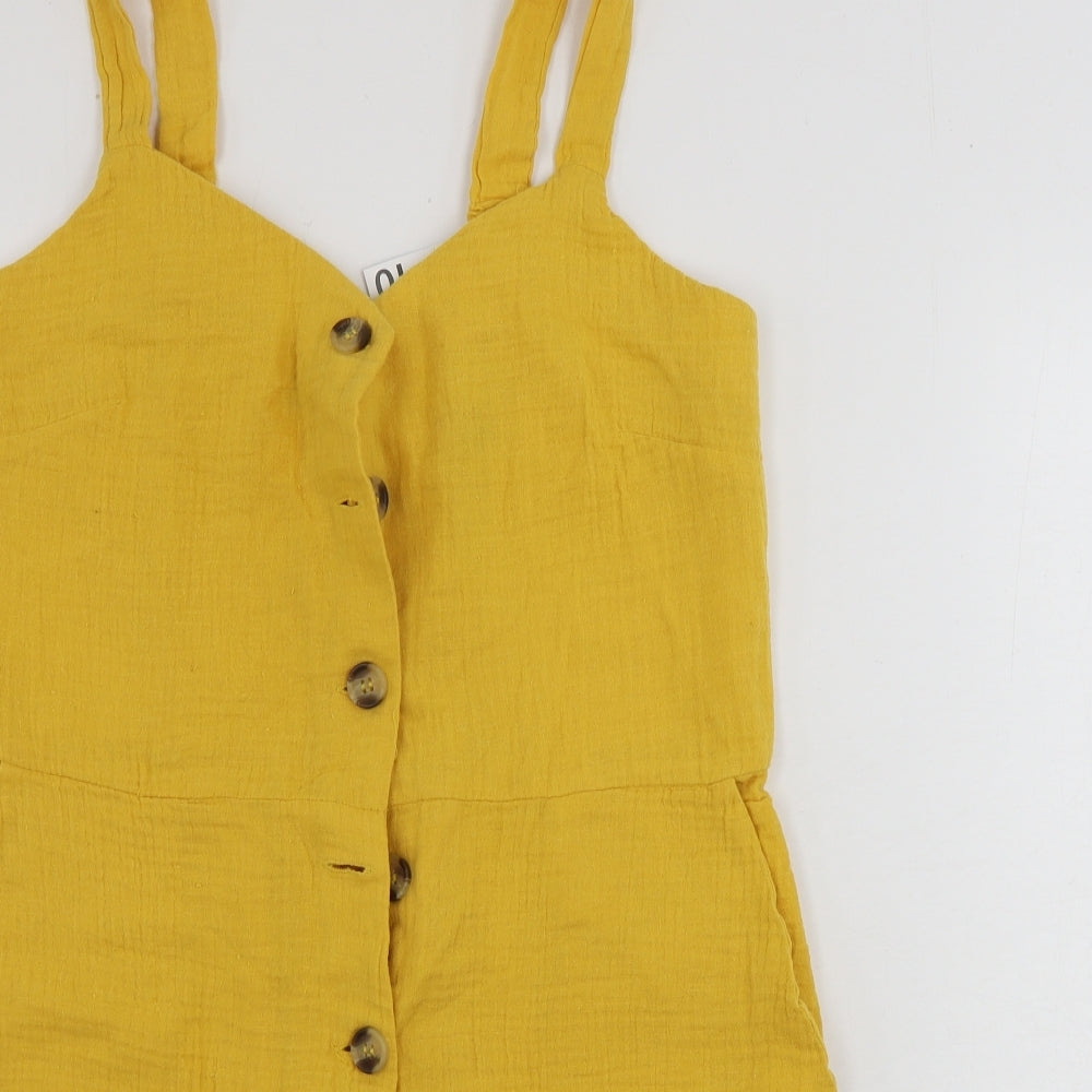 Primark  Womens Yellow Ikat  Jumpsuit One-Piece Size 10