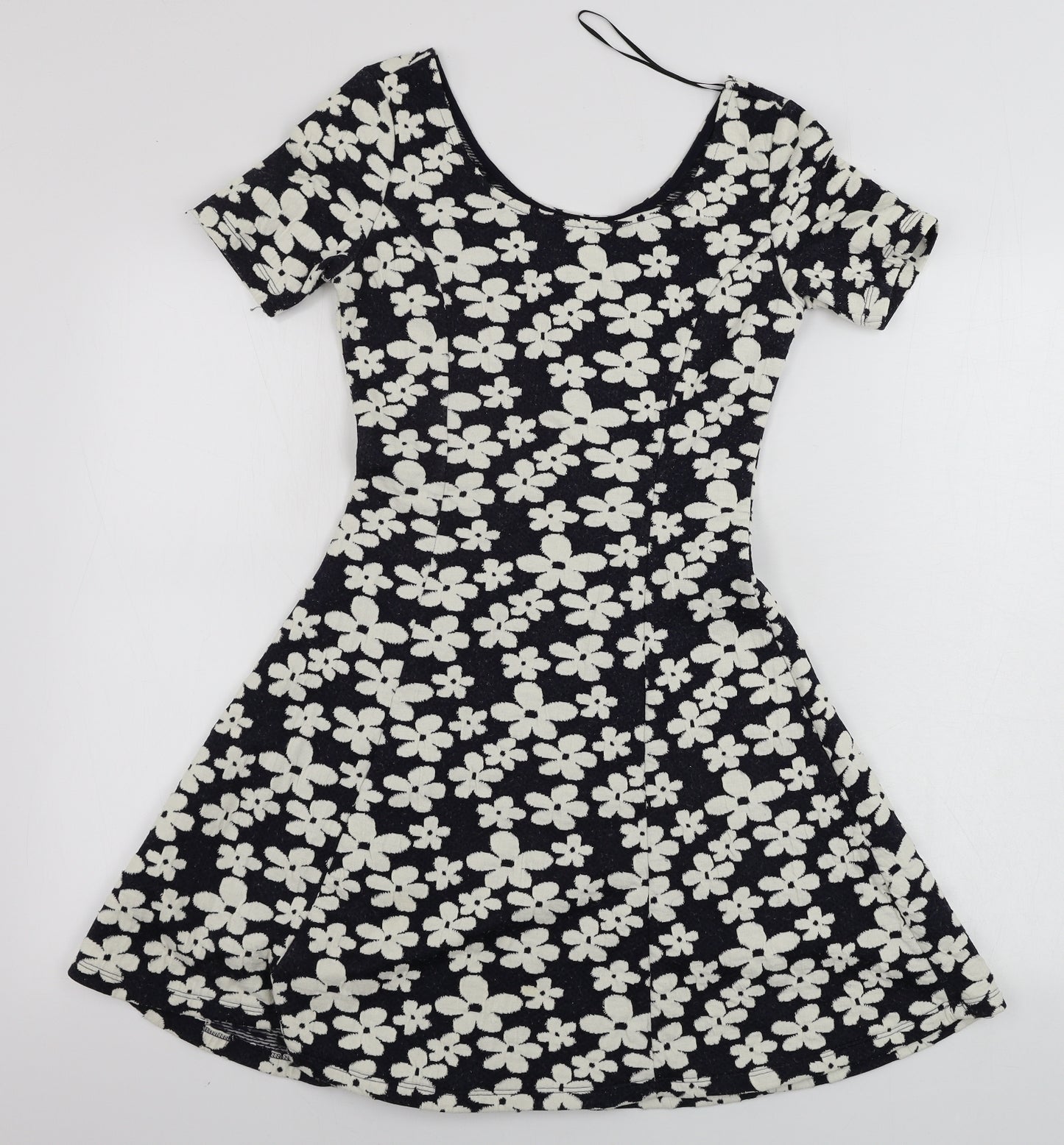 H&M  Womens Blue Floral  A-Line  Size 10