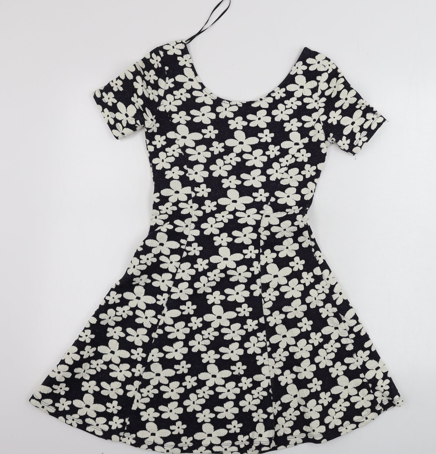 H&M  Womens Blue Floral  A-Line  Size 10