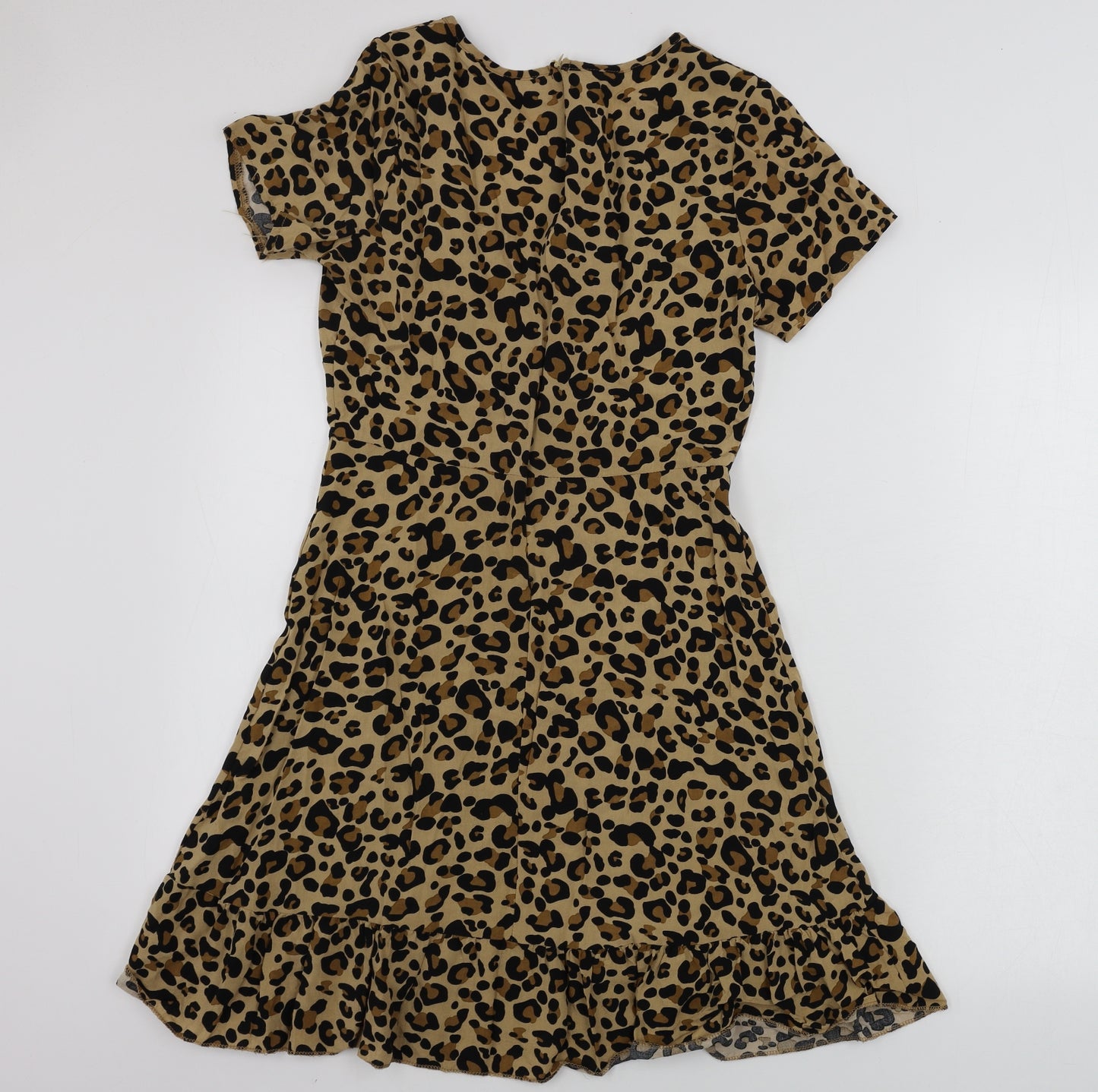 Preworn  Womens Brown Animal Print  Bodycon  Size M