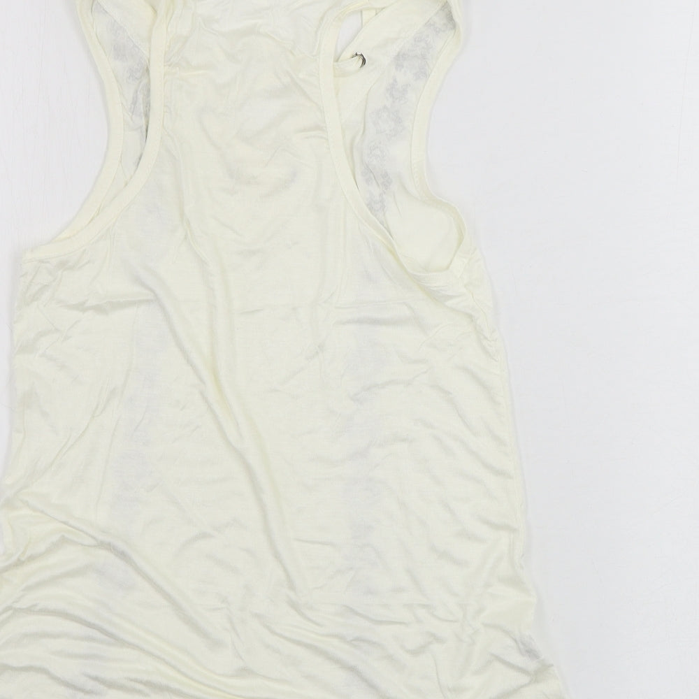 Preworn  Womens White   Basic Tank Size S
