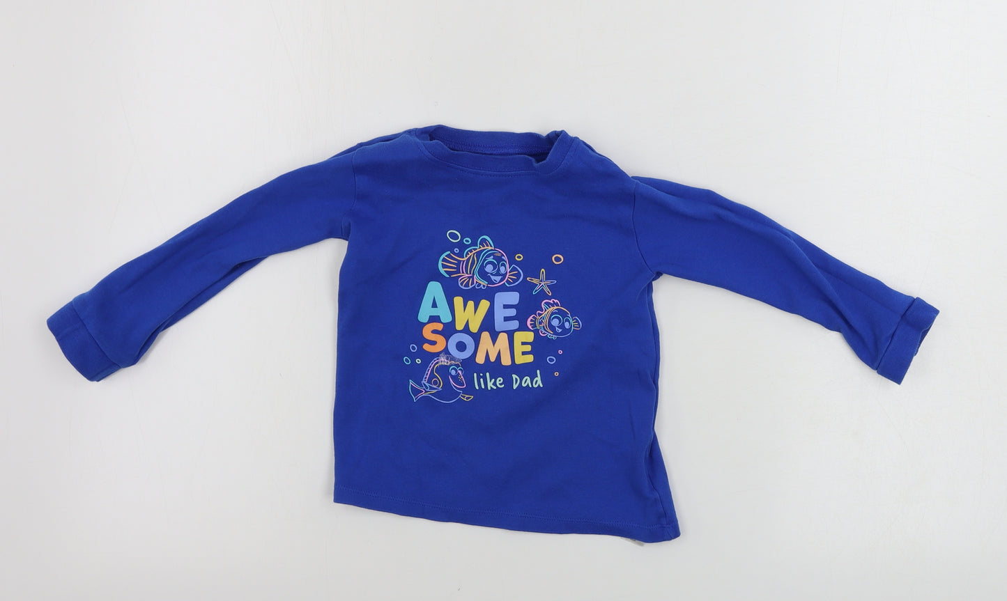 George  Boys Blue   Basic T-Shirt Size 2-3 Years  - disney