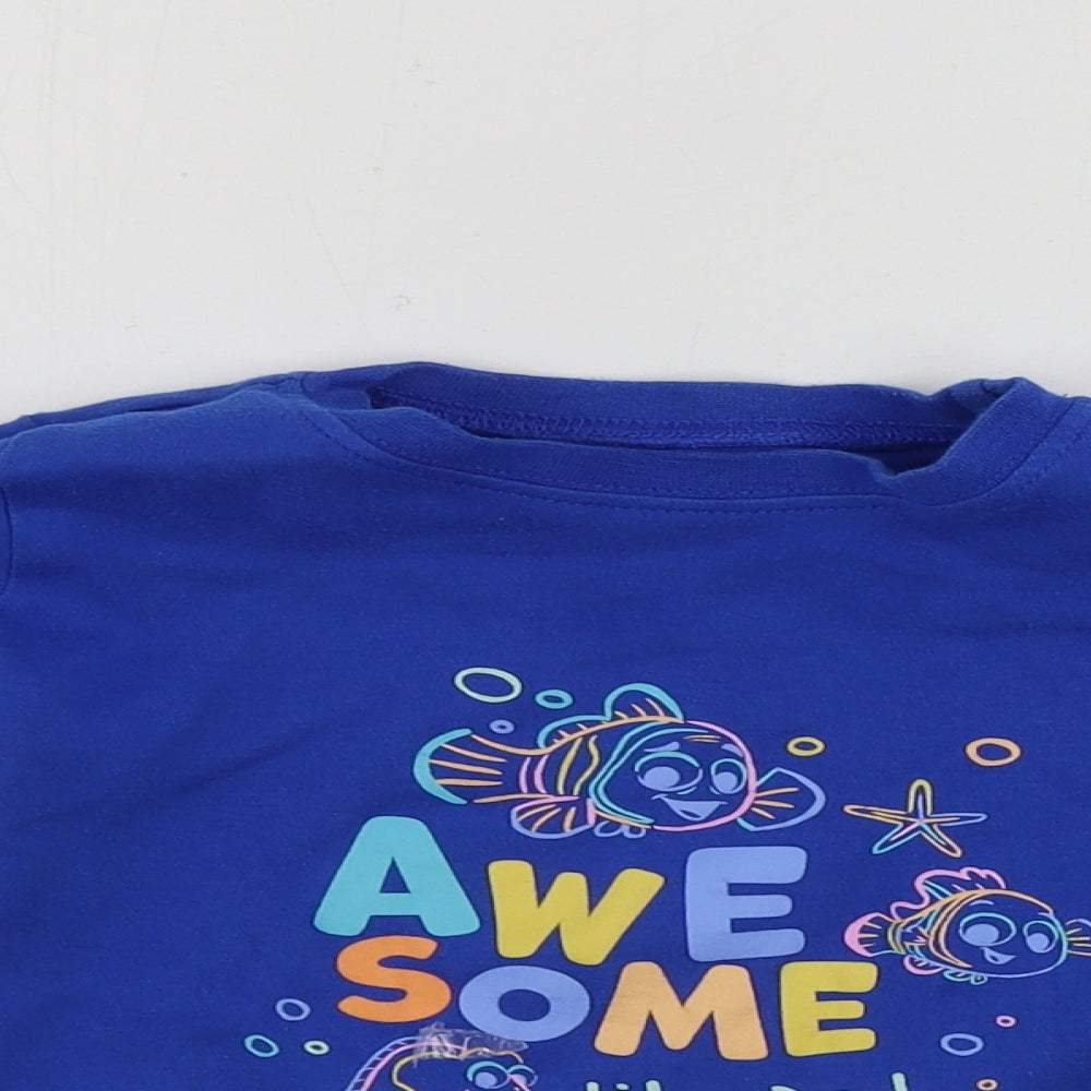 George  Boys Blue   Basic T-Shirt Size 2-3 Years  - disney