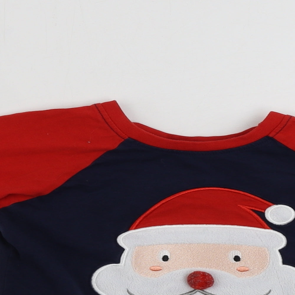 FESTIVE FUN  Boys Blue   Basic T-Shirt Size 2-3 Years  - Christmas Jumper