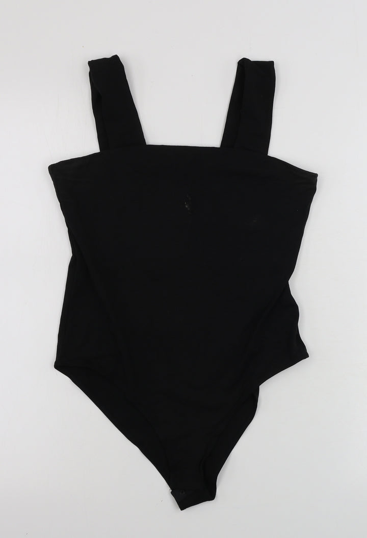 H&M Womens Black Bodysuit One-Piece Size S