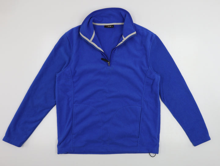 Cedar Wood State Mens Blue Henley Jumper Size S