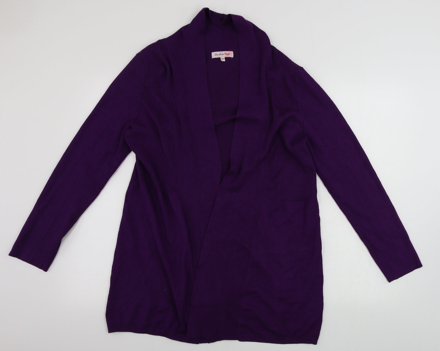 Michele Hope Womens Purple   Cardigan Jumper Size 14