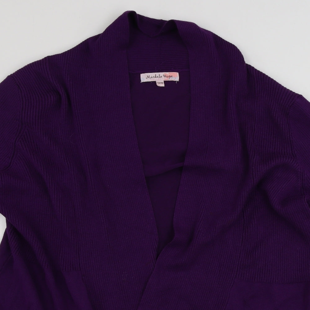 Michele Hope Womens Purple   Cardigan Jumper Size 14