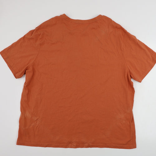 George  Mens Orange    T-Shirt Size 3XL