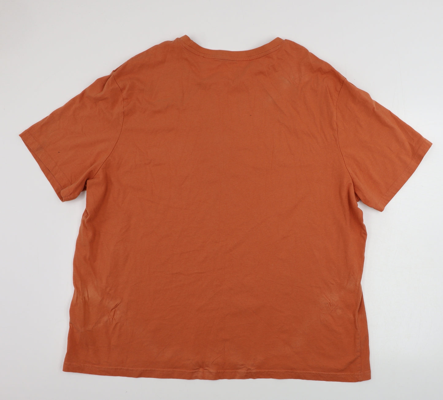George  Mens Orange    T-Shirt Size 3XL