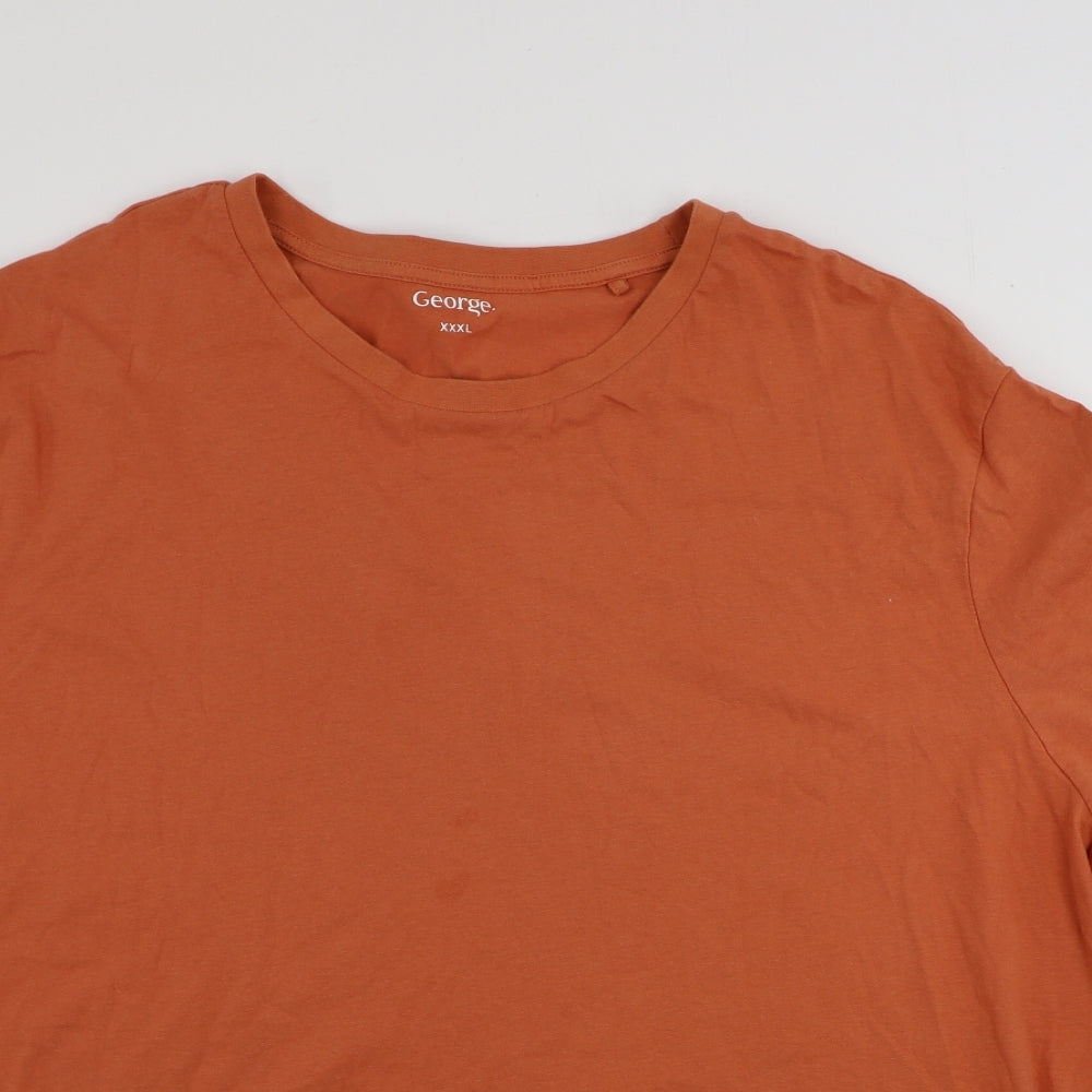 George  Mens Orange    T-Shirt Size 3XL