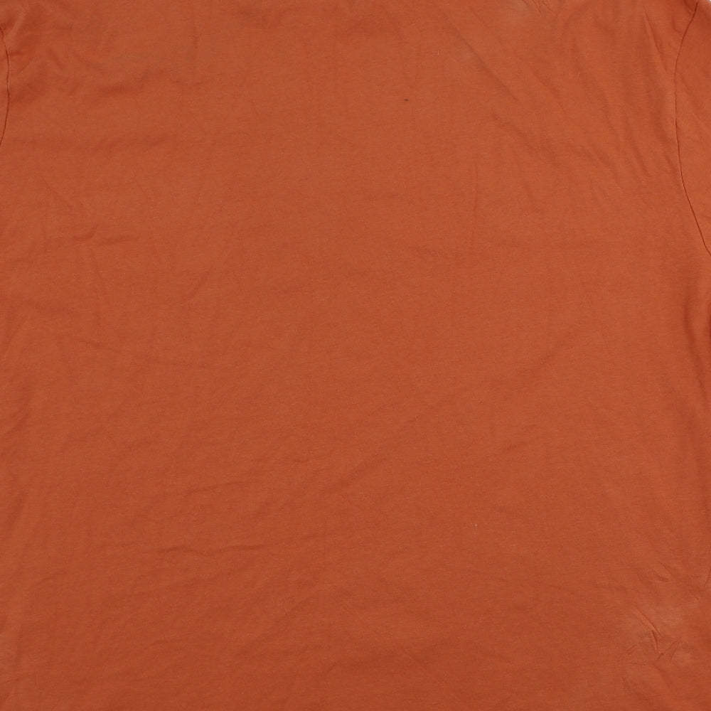 George  Mens Orange    T-Shirt Size 3XL