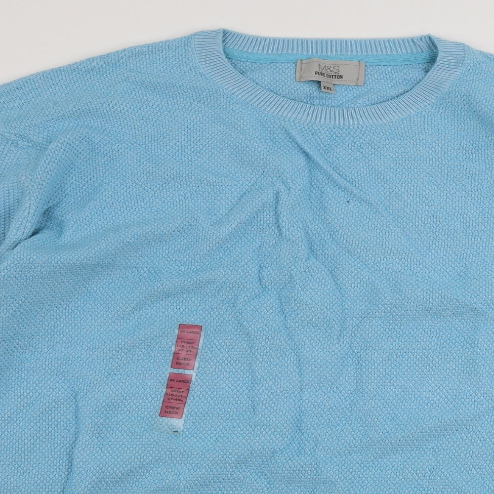 Marks and Spencer  Mens Blue   Pullover Jumper Size 2XL