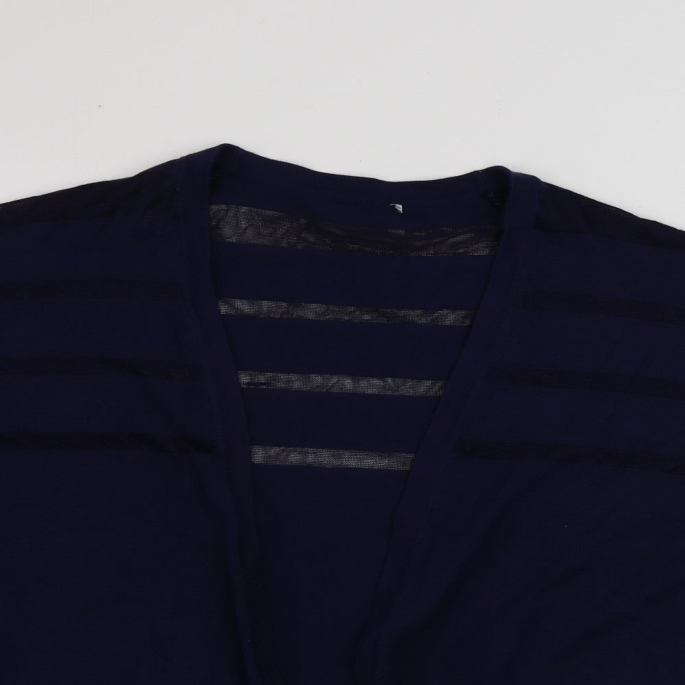 Nutmeg Womens Blue Striped  Cardigan Jumper Size M