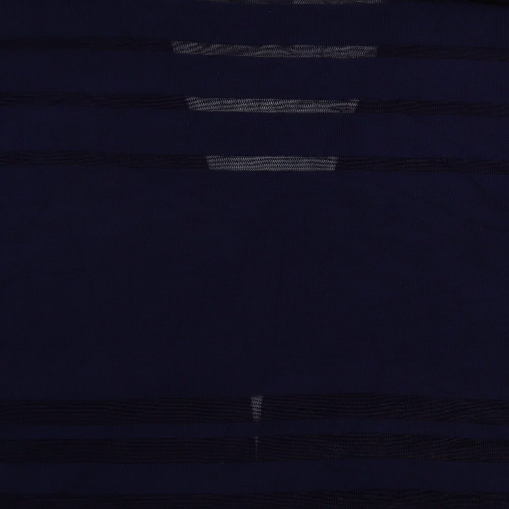Nutmeg Womens Blue Striped  Cardigan Jumper Size M