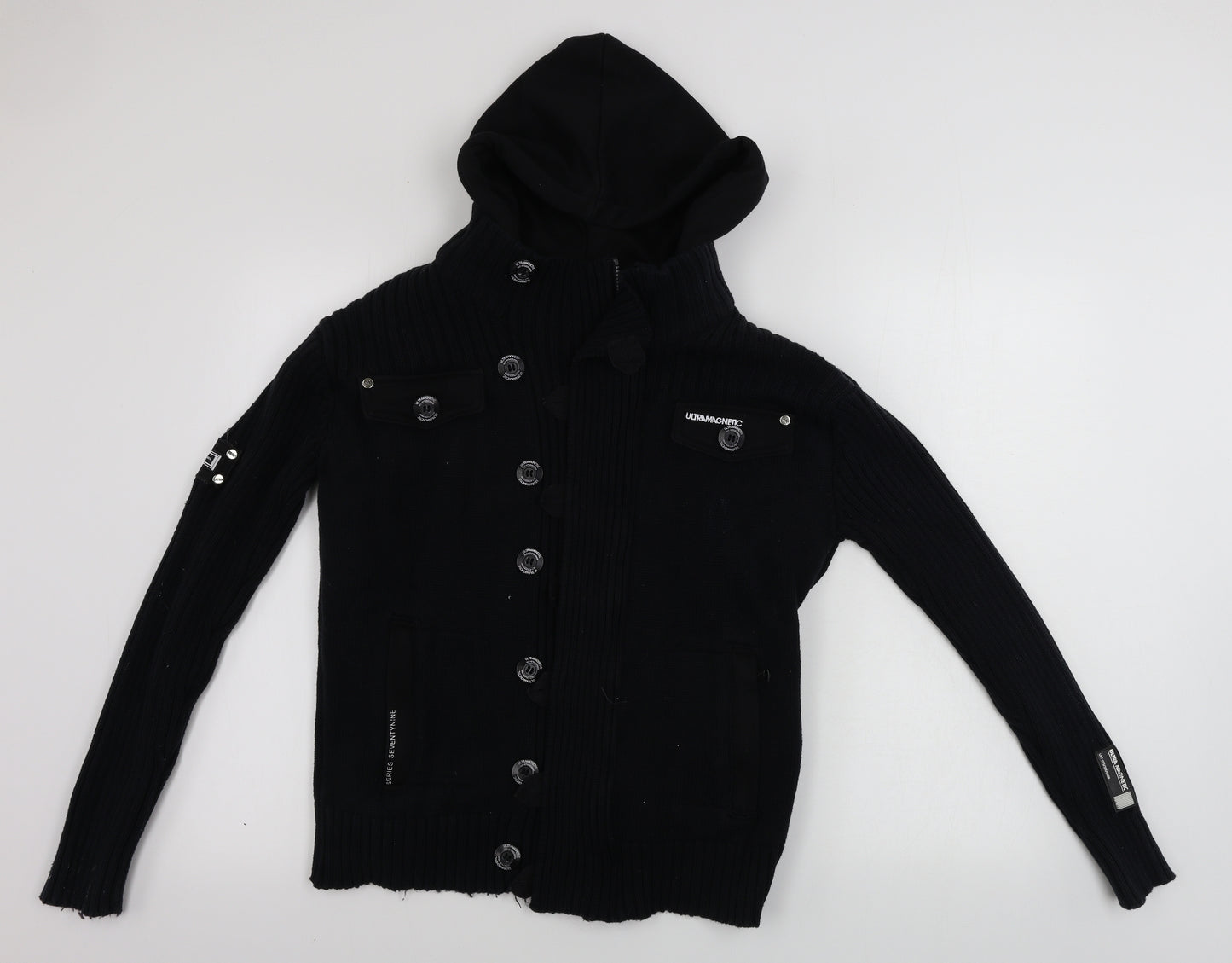 Ultra Magnetic  Mens Black   Jacket Coatigan Size M