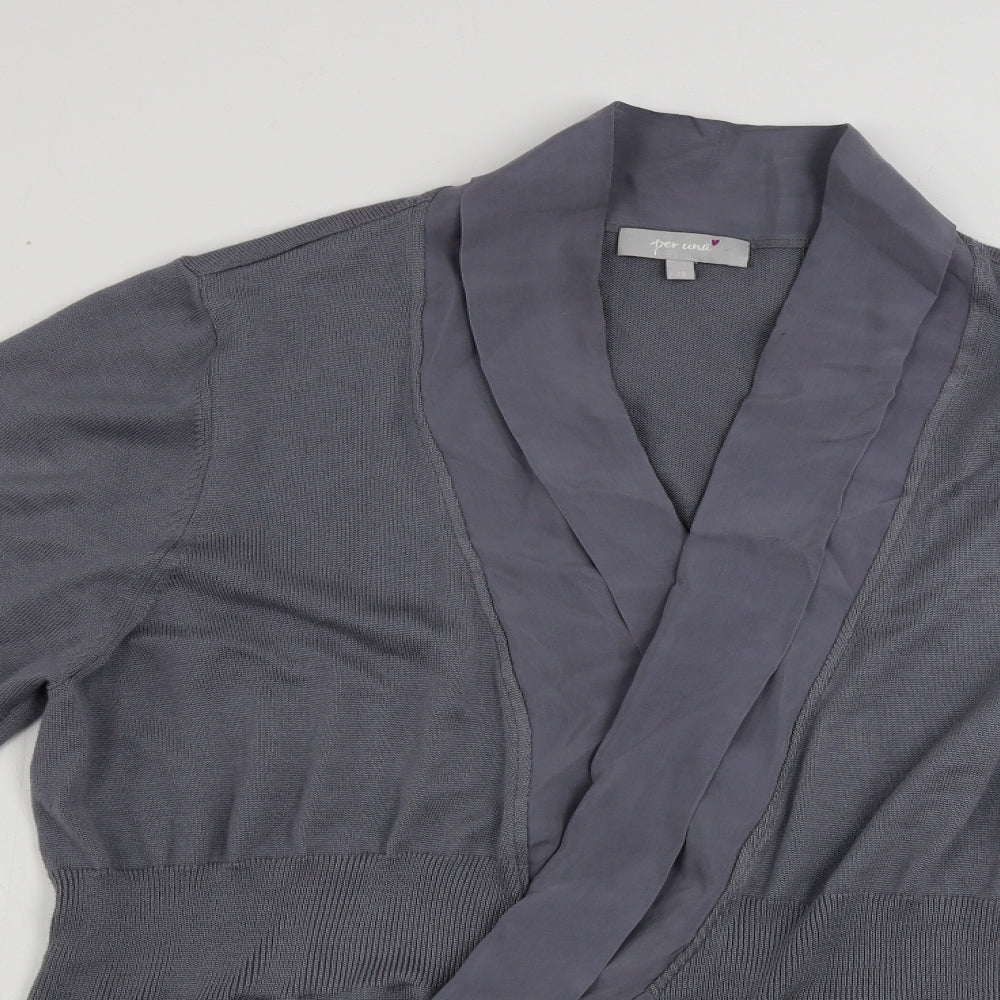 Marks and Spencer  Womens Grey   Cardigan Jumper Size 18