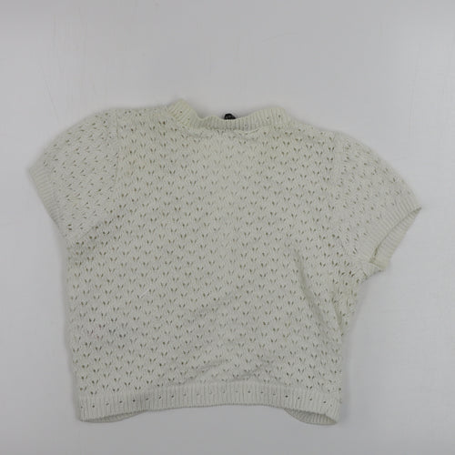 New Look  Womens White   Cardigan Jumper Size 12