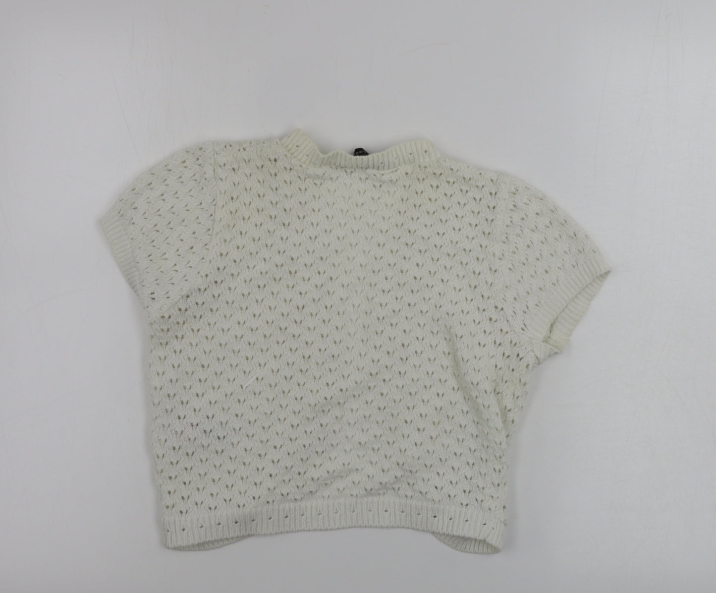 New Look  Womens White   Cardigan Jumper Size 12