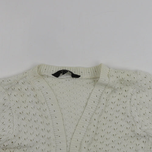 New Look  Womens White   Cardigan Jumper Size 12