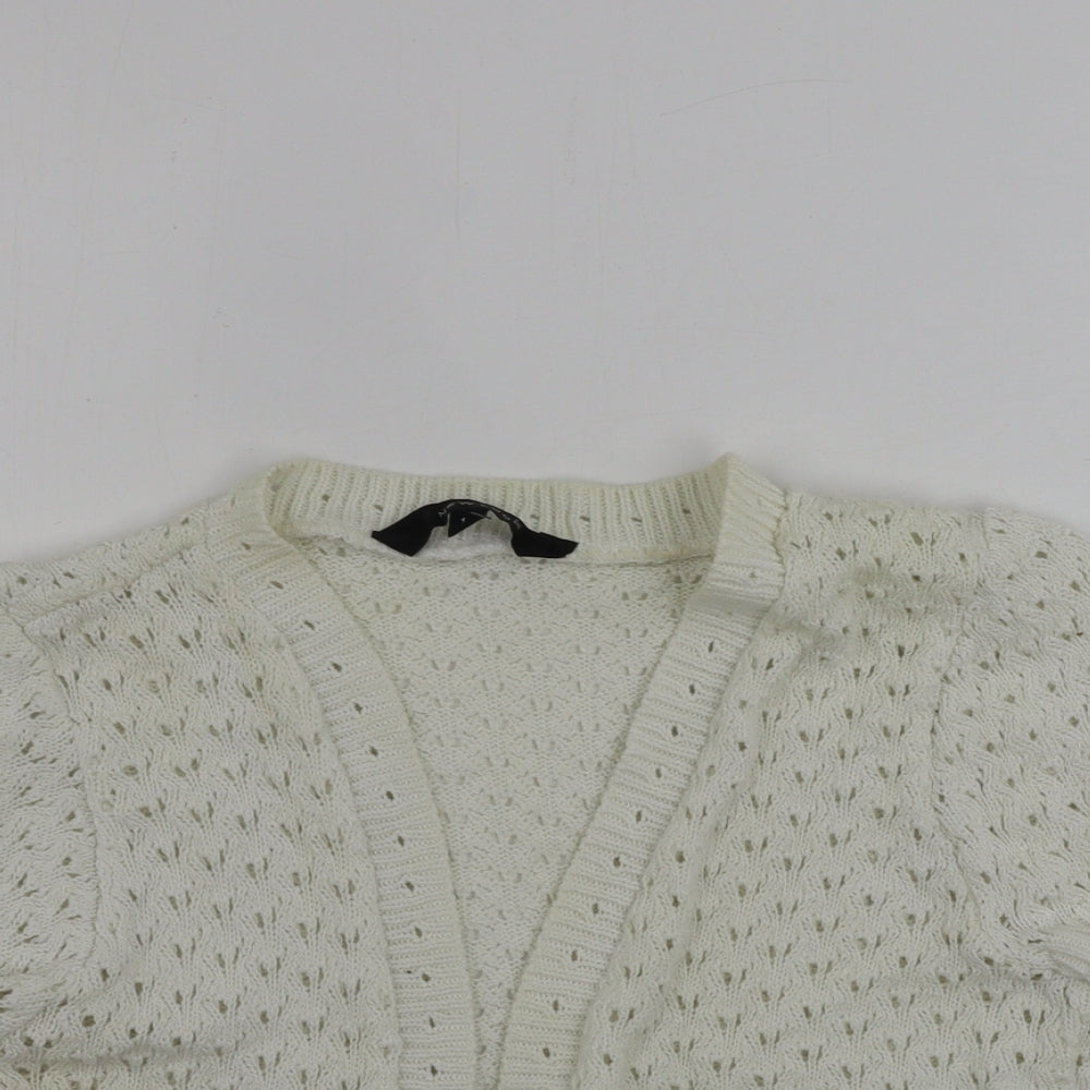 New Look  Womens White   Cardigan Jumper Size 12