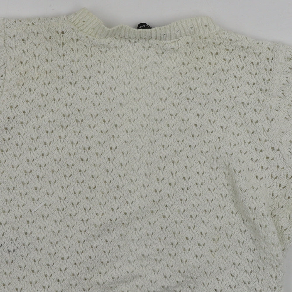 New Look  Womens White   Cardigan Jumper Size 12