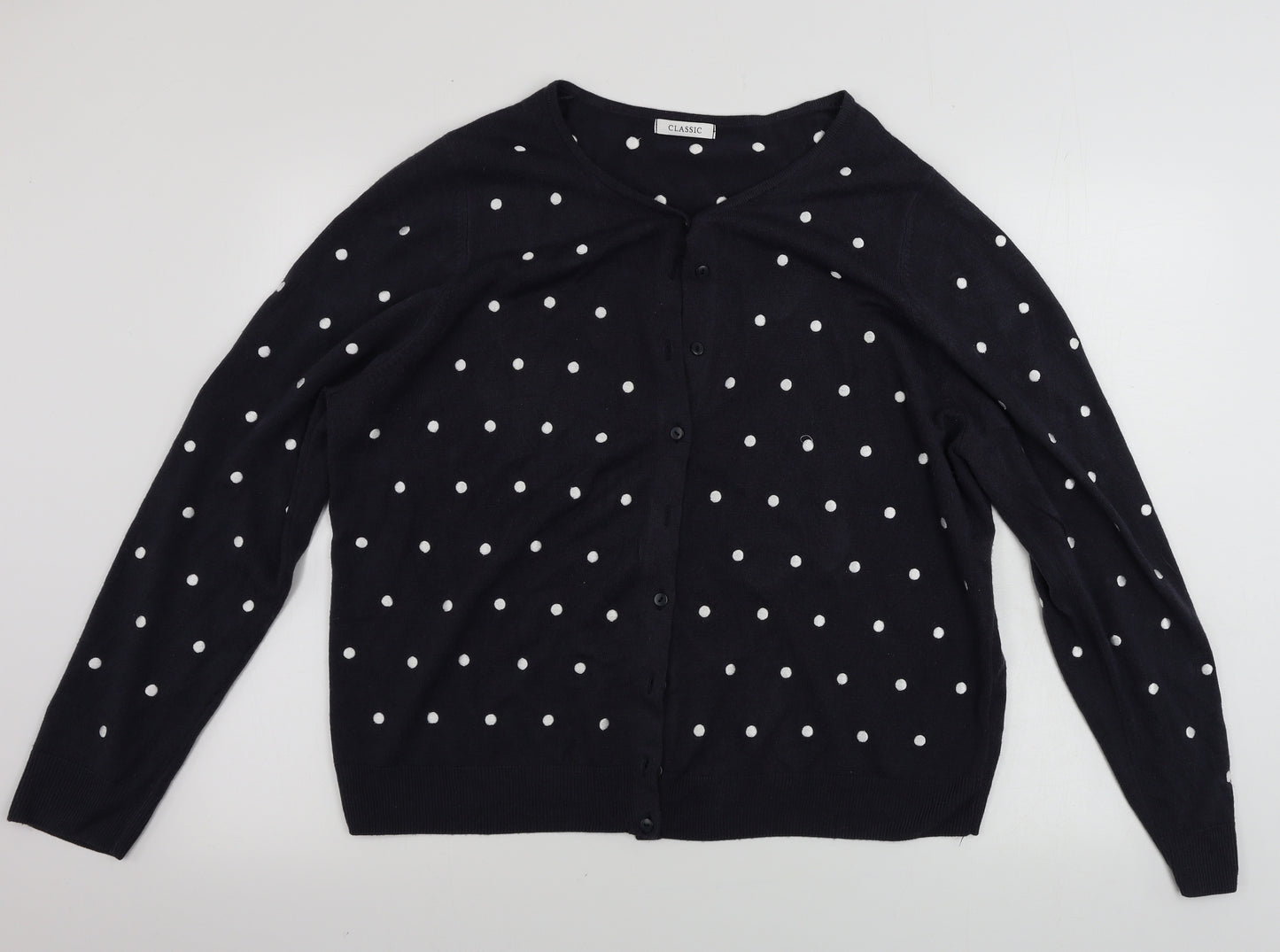 Marks and Spencer  Womens Grey Polka Dot  Cardigan Jumper Size 22