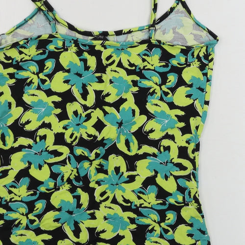 m&co  Womens Blue Floral  Basic Tank Size 10