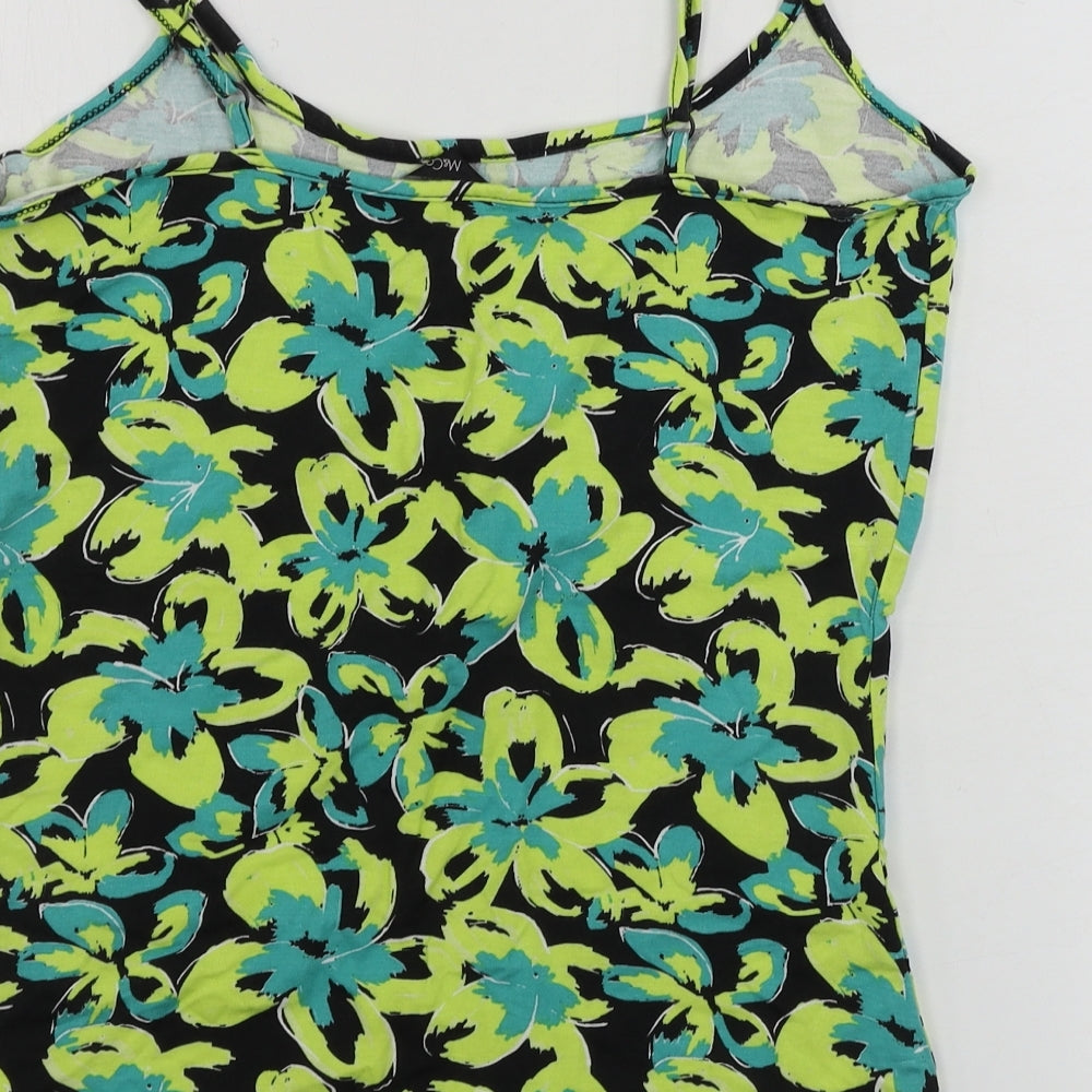 m&co  Womens Blue Floral  Basic Tank Size 10
