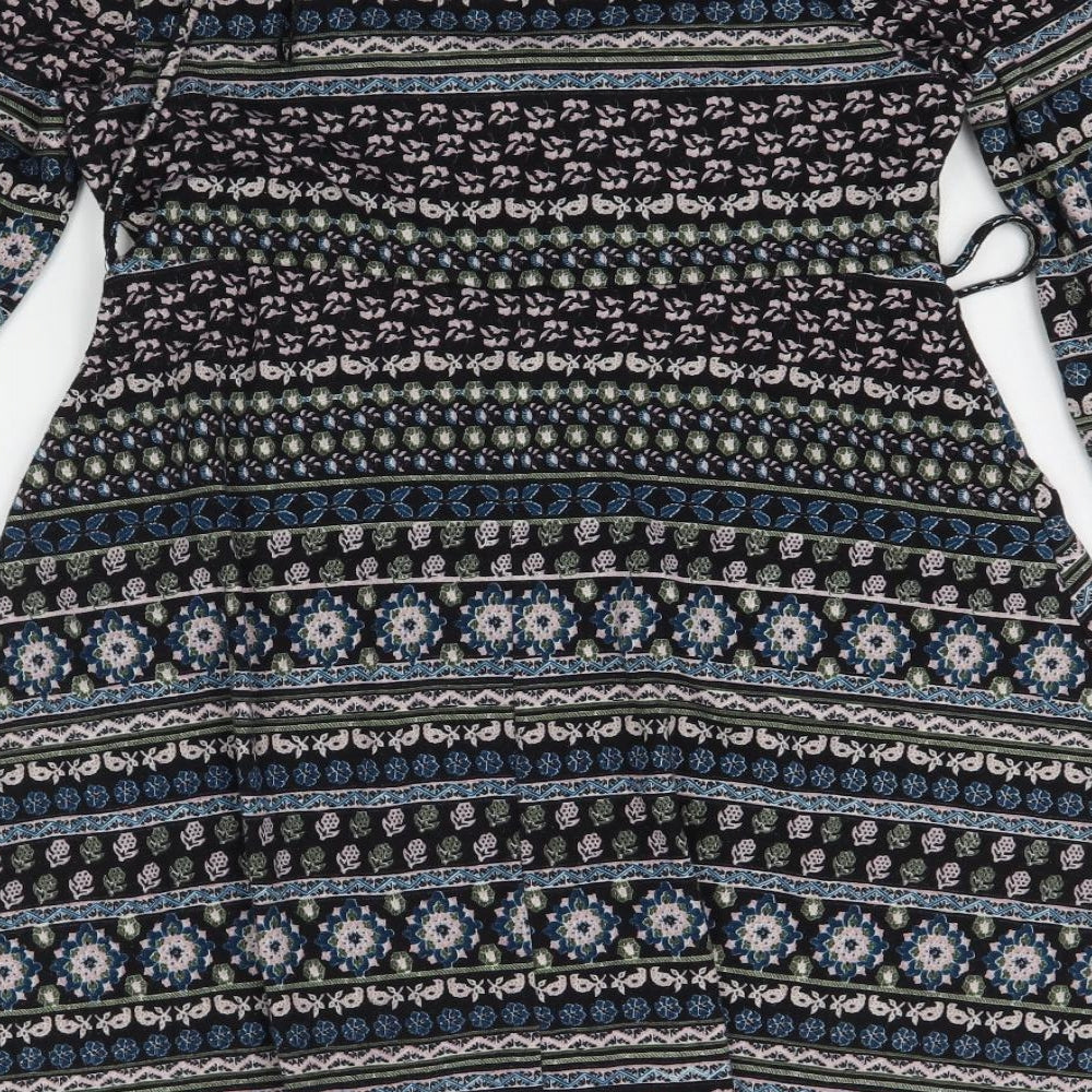 Apricot Womens Black Geometric  Jumper Dress  Size 14