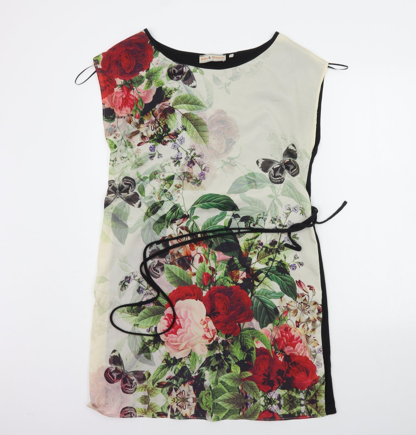 Dorothy Perkins Womens Beige Floral  A-Line  Size 12