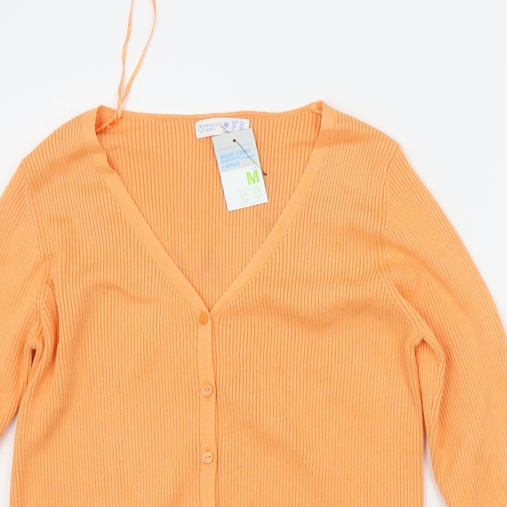 Primark Womens Orange   Cardigan Jumper Size M