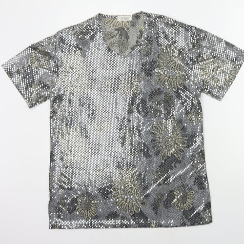LA Bass Womens Grey   Basic T-Shirt Size M