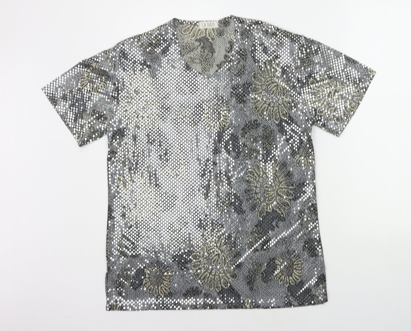 LA Bass Womens Grey   Basic T-Shirt Size M