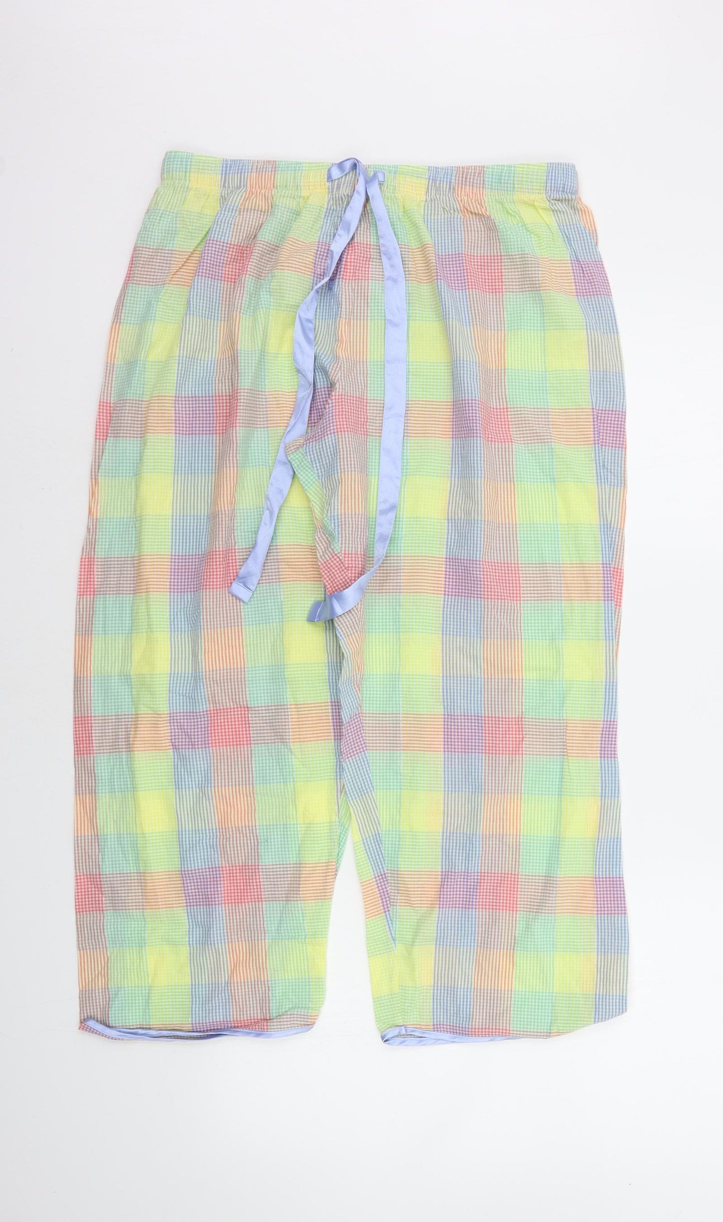 Cyberjammies Womens Yellow Check  Top Pyjama Pants Size 16