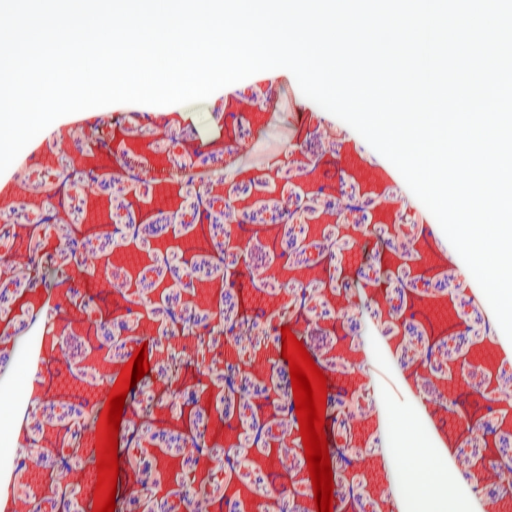 Monsoon Girls Red Floral  A-Line  Size 7-8 Years