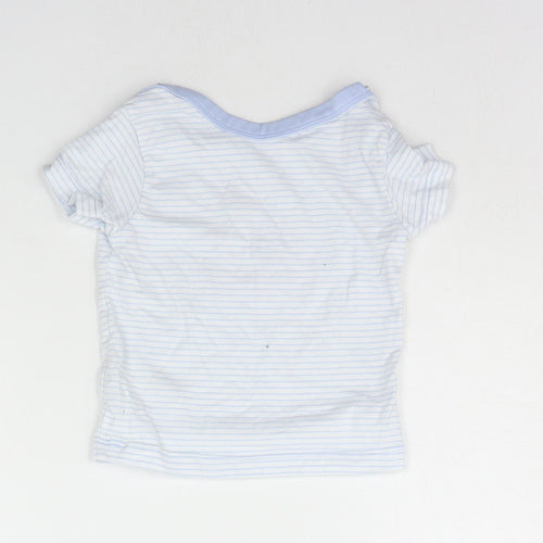 little nutmeg Baby Blue Striped  Basic T-Shirt Size 6-9 Months  - Little Prince