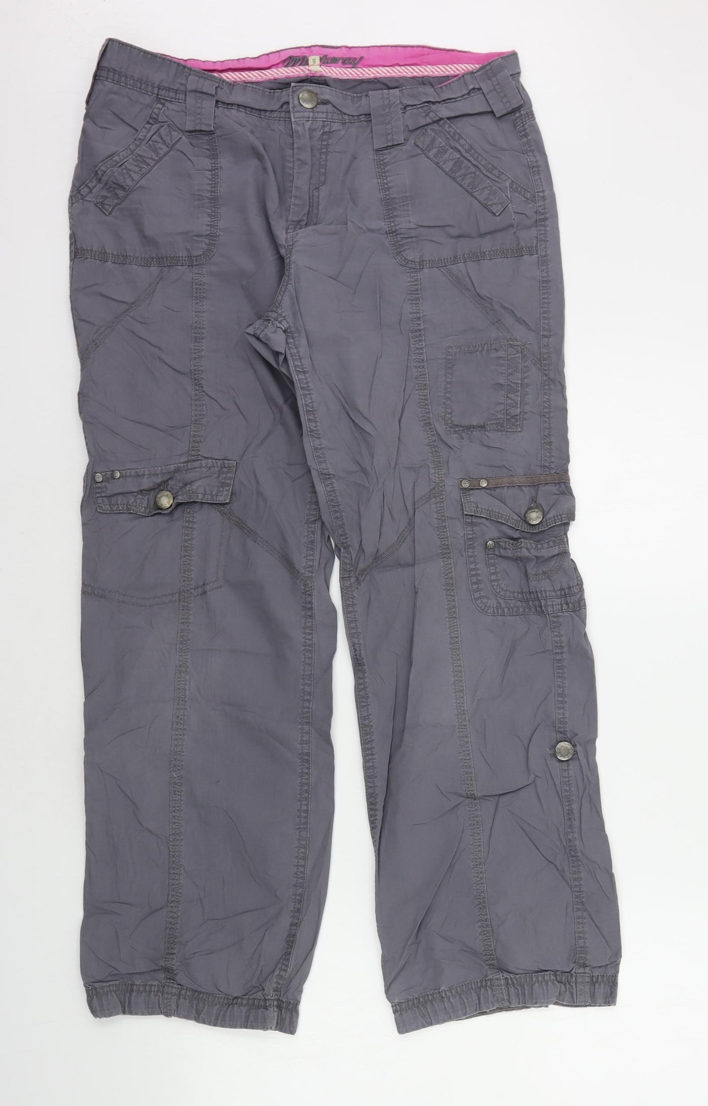 MANTARY  Womens Grey   Trousers  Size 14 L27 in