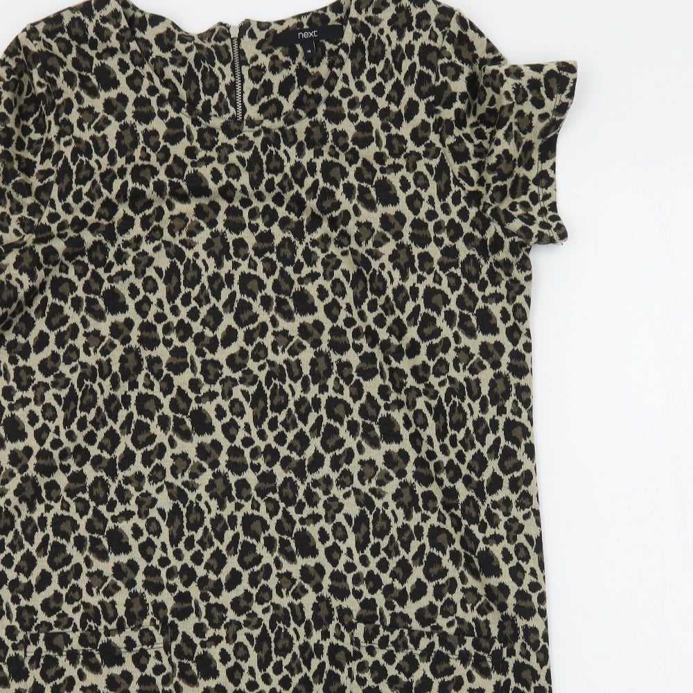NEXT Womens Beige Animal Print  Jumper Dress  Size 16