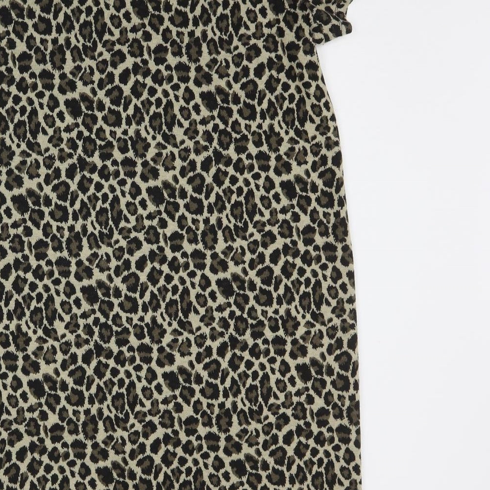 NEXT Womens Beige Animal Print  Jumper Dress  Size 16