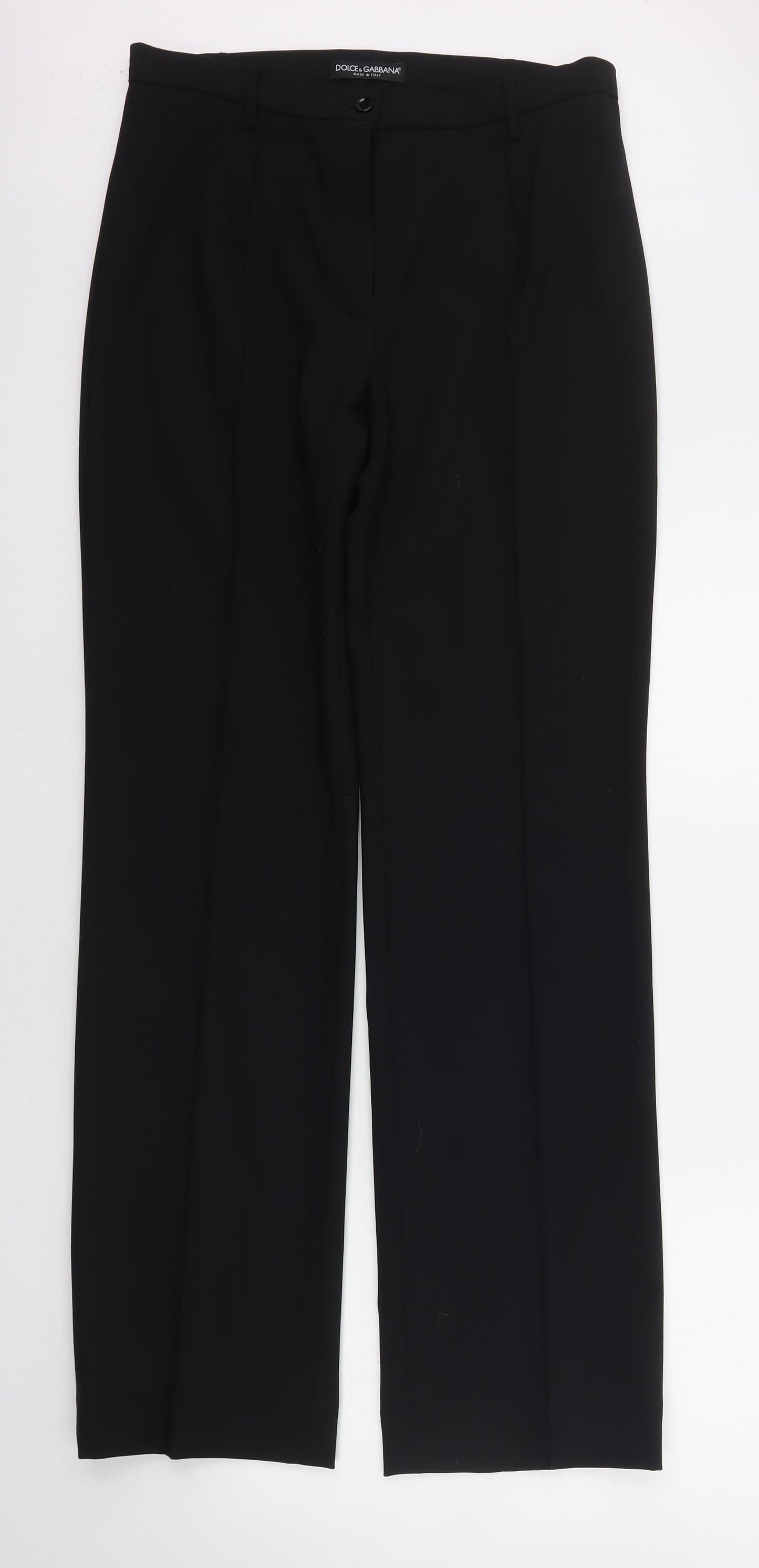Dolce & Gabbana Womens Black   Trousers  Size 16 L31 in