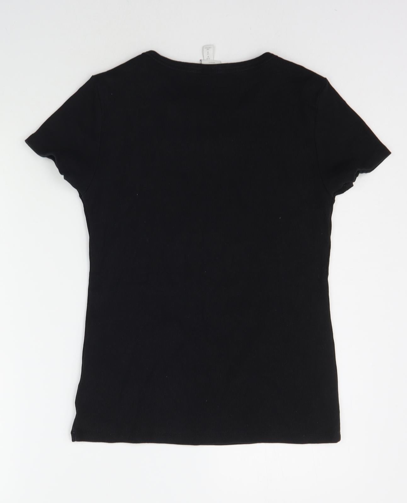 H&M Womens Black   Basic T-Shirt Size M